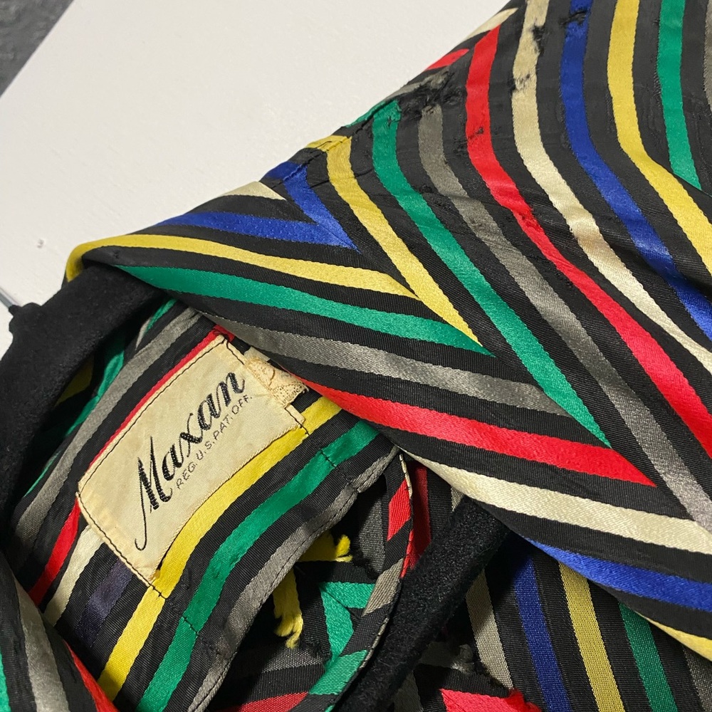 Vintage 1940’s Rainbow Striped Swing Coat - Picture 5 of 9